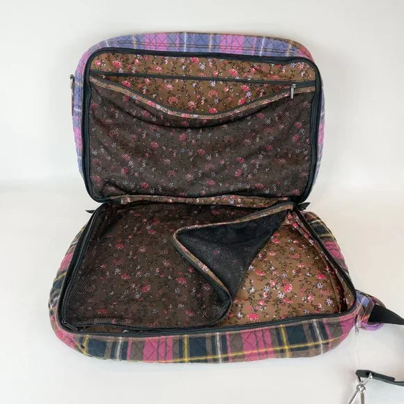 Vera Bradley Lay Flat Weekender Cozy Plaid - Picture 9 of 12